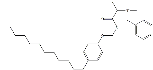 N,N-Dimethyl-N-benzyl-N-[1-[[(4-dodecylphenyloxy)methyl]oxycarbonyl]propyl]aminium Struktur