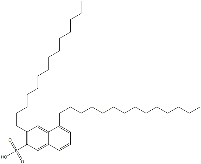 3,5-Ditetradecyl-2-naphthalenesulfonic acid Struktur