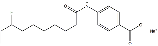 4-[(8-Fluorodecanoyl)amino]benzenecarboxylic acid sodium salt Struktur