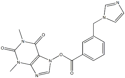 3,7-Dihydro-1,3-dimethyl-2,6-dioxo-1H-purin-7-ol 3-[(1H-imidazol-1-yl)methyl]benzoate Struktur