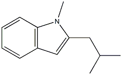 1-Methyl-2-(2-methylpropyl)-1H-indole Struktur