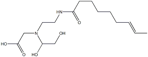 N-(1,2-Dihydroxyethyl)-N-[2-(7-nonenoylamino)ethyl]aminoacetic acid Struktur