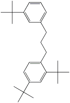 1-(2,4-Di-tert-butylphenyl)-3-(3-tert-butylphenyl)propane Struktur