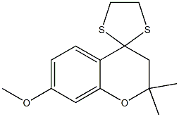 2,2-Dimethyl-7-methoxy-3,4-dihydrospiro[2H-1-benzopyran-4,2'-1,3-dithiolane] Struktur