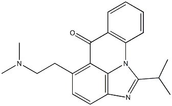 5-(2-Dimethylaminoethyl)-1-isopropyl-6H-2,10b-diazaaceanthrylen-6-one Struktur