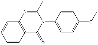 2-Methyl-3-(4-methoxyphenyl)-3,4-dihydroquinazoline-4-one Struktur