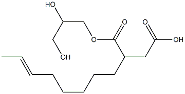 2-(6-Octenyl)succinic acid hydrogen 1-(2,3-dihydroxypropyl) ester Struktur