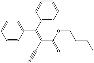 2-Cyano-3,3-diphenylpropenoic acid butyl ester Struktur