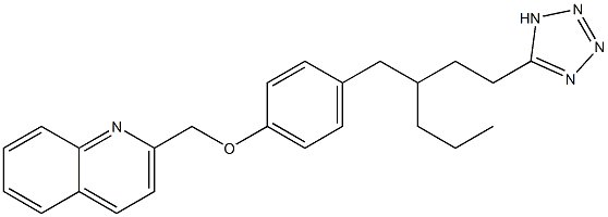 2-[4-[2-Propyl-4-(1H-tetrazol-5-yl)butyl]phenoxymethyl]quinoline Struktur