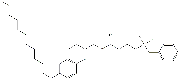 N,N-Dimethyl-N-benzyl-N-[3-[[2-(4-dodecylphenyloxy)butyl]oxycarbonyl]propyl]aminium Struktur