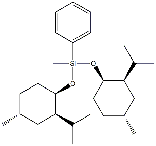 Methylbis[[(1R,2R,4R)-4-methyl-2-isopropylcyclohexyl]oxy]phenylsilane Struktur