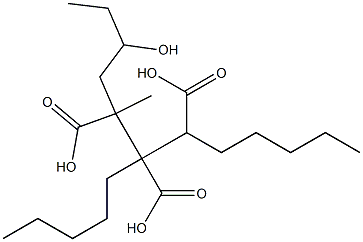 Butane-1,2,3-tricarboxylic acid 3-(2-hydroxybutyl)1,2-dipentyl ester Struktur