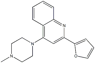 4-(4-Methyl-1-piperazinyl)-2-(2-furanyl)quinoline Struktur