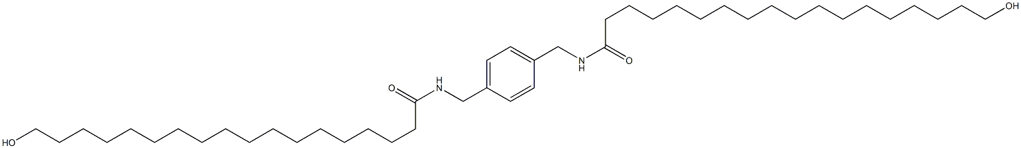 N,N'-(1,4-Phenylenebismethylene)bis(18-hydroxystearamide) Struktur