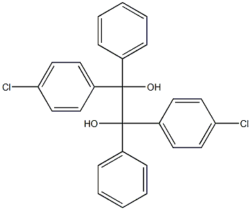 1,2-Diphenyl-1,2-bis(4-chlorophenyl)ethane-1,2-diol Struktur