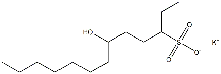 6-Hydroxytridecane-3-sulfonic acid potassium salt Struktur