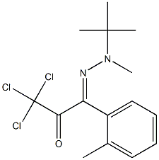 1-[2-Methyl-2-(tert-butyl)hydrazono]-1-(o-tolyl)-3,3,3-trichloro-2-propanone Struktur