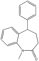 4,5-Dihydro-1-methyl-5-phenyl-1H-1-benzazepin-2(3H)-one Struktur