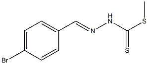 2-(4-Bromobenzylidene)hydrazine-1-dithiocarboxylic acid methyl ester Struktur