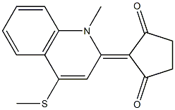 1,2-Dihydro-1-methyl-4-methylthio-2-(2,5-dioxocyclopentylidene)quinoline Struktur