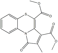 2-Methyl-1-oxo-1H-pyrrolo[2,1-c][1,4]benzothiazine-3,4-dicarboxylic acid dimethyl ester Struktur