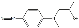 4-[Methyl(2-hydroxypropyl)amino]benzenediazonium Struktur