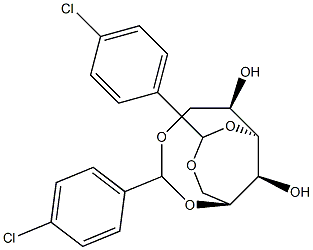 1-O,5-O:3-O,6-O-Bis(4-chlorobenzylidene)-L-glucitol Struktur