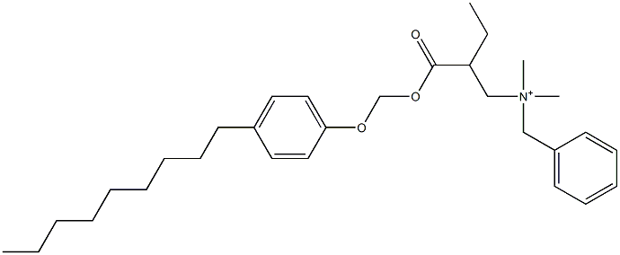 N,N-Dimethyl-N-benzyl-N-[2-[[(4-nonylphenyloxy)methyl]oxycarbonyl]butyl]aminium Struktur