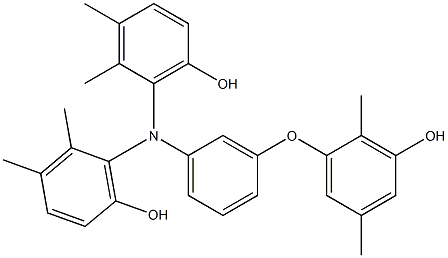 N,N-Bis(6-hydroxy-2,3-dimethylphenyl)-3-(3-hydroxy-2,5-dimethylphenoxy)benzenamine Struktur