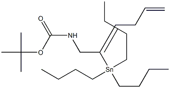 (2Z)-2-Tributylstannyl-N-(tert-butoxycarbonyl)-2,5-hexadien-1-amine Struktur