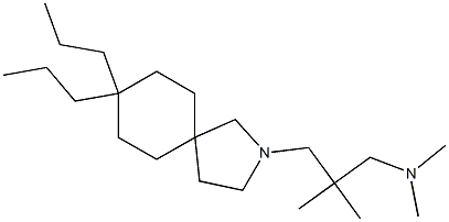 2-(2,2-Dimethyl-3-dimethylaminopropyl)-8,8-dipropyl-2-azaspiro[4.5]decane Struktur