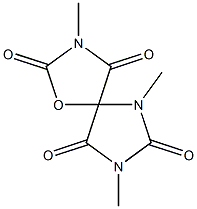 1',3,3'-Trimethylspiro[oxazolidine-5,4'-imidazolidine]-2,2',4,5'-tetrone Struktur