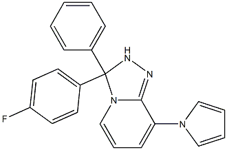 2,3-Dihydro-3-phenyl-3-(4-fluorophenyl)-8-(1H-pyrrol-1-yl)-1,2,4-triazolo[4,3-a]pyridine Struktur