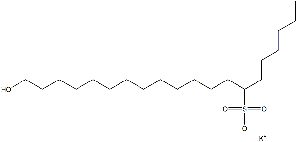 20-Hydroxyicosane-7-sulfonic acid potassium salt Struktur