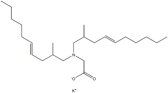 N,N-Bis(2-methyl-4-decenyl)aminoacetic acid potassium salt Struktur