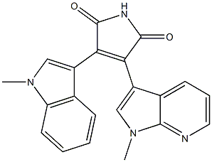 3-(1-Methyl-1H-pyrrolo[2,3-b]pyridin-3-yl)-4-(1-methyl-1H-indol-3-yl)-1H-pyrrole-2,5-dione Struktur