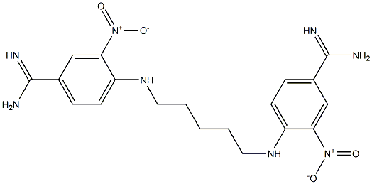 4,4'-[1,5-Pentanediylbis(imino)]bis[3-nitrobenzamidine] Struktur