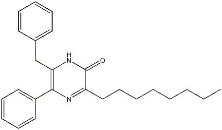 3-Octyl-5-phenyl-6-benzylpyrazin-2(1H)-one Struktur