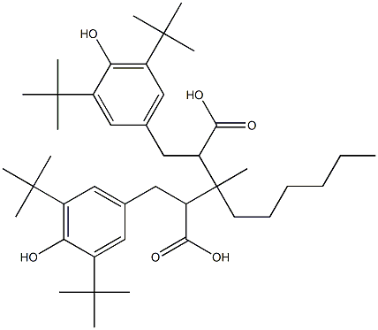 Bis[3-(3,5-di-tert-butyl-4-hydroxyphenyl)propionic acid]2,2-octanediyl ester Struktur