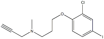 N-Methyl-N-(2-propynyl)-3-(2-chloro-4-iodophenoxy)propylamine Struktur