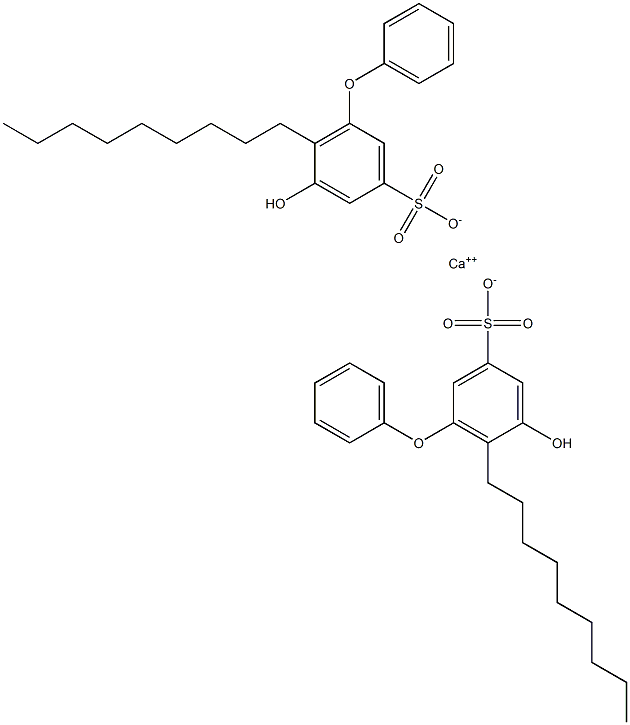 Bis(5-hydroxy-6-nonyl[oxybisbenzene]-3-sulfonic acid)calcium salt Struktur