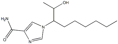 1-[1-(1-Hydroxyethyl)heptyl]-1H-imidazole-4-carboxamide Struktur