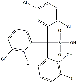 (2,5-Dichlorophenyl)bis(3-chloro-2-hydroxyphenyl)methanesulfonic acid Struktur