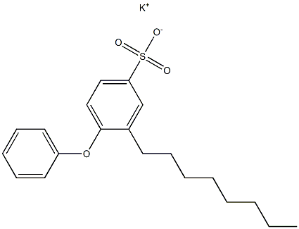 3-Octyl-4-phenoxybenzenesulfonic acid potassium salt Struktur