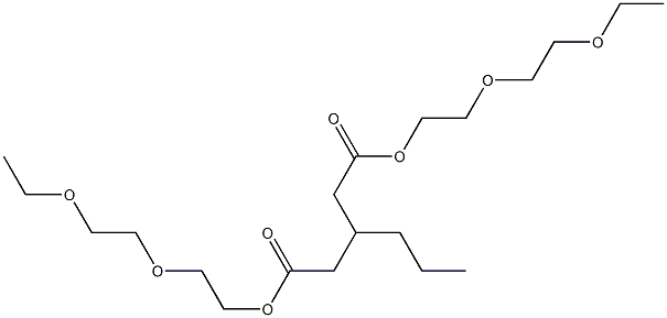 3-Propylglutaric acid bis[2-(2-ethoxyethoxy)ethyl] ester Struktur