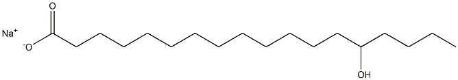 14-Hydroxystearic acid sodium salt Struktur