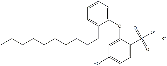 5-Hydroxy-2'-decyl[oxybisbenzene]-2-sulfonic acid potassium salt Struktur