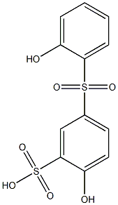 5-(2-Hydroxyphenylsulfonyl)-2-hydroxybenzenesulfonic acid Struktur