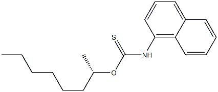 (+)-N-(1-Naphthalenyl)thiocarbamic acid O-[(S)-1-methylheptyl] ester Struktur