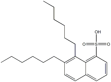 7,8-Dihexyl-1-naphthalenesulfonic acid Struktur